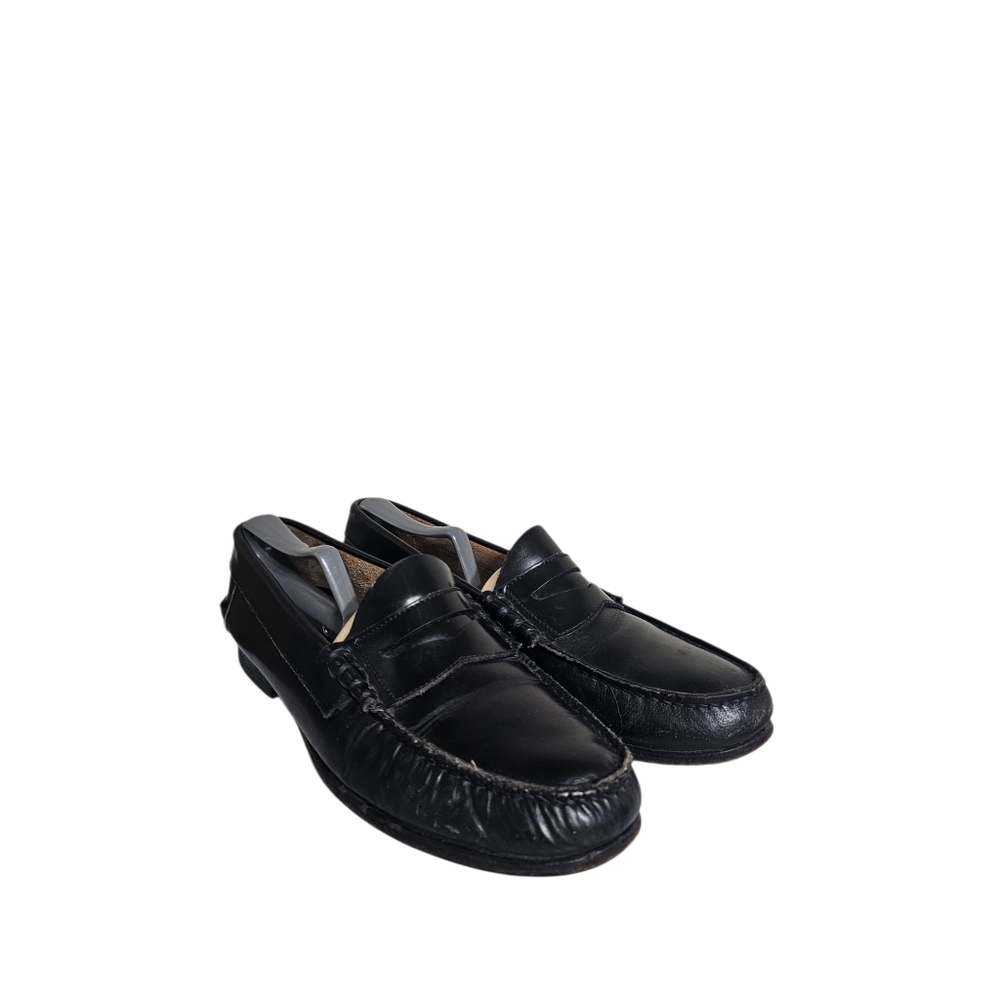 Wall Streeter Vintage Deadstock Black Leather Penny Loafers Mens 10.5 D